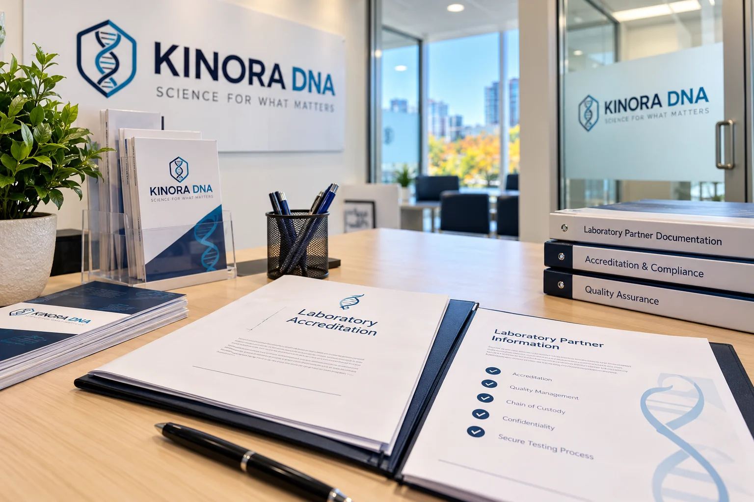 KINORA DNA laboratory accreditation and partner documentation
